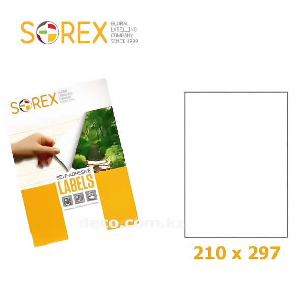 Этикетки Sorex, 210х297 мм, 1шт