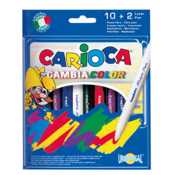 Фломастеры 'Carioca Cambiacolor', 12 цв.