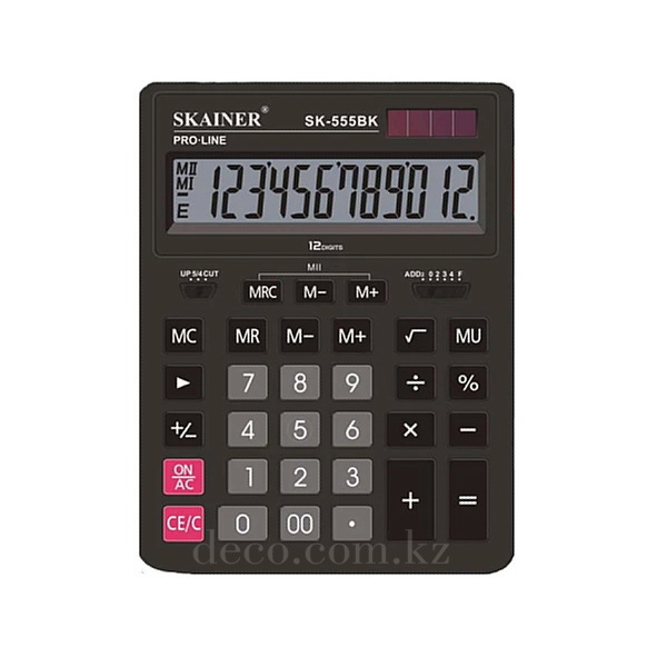 Калькулятор SKAINER SK-555BK, 12 разряд. 