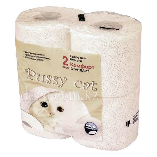 Туалетная бумага PussyCat, 4 рул