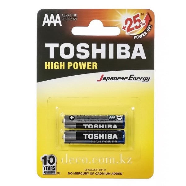 Батарейки TOSHIBA alkaline, AAА, 2 шт/уп