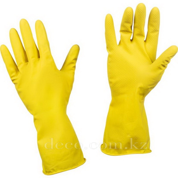 Перчатки латексные, желтые, ЭКОНОМ, L