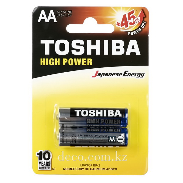 Батарейки TOSHIBA alkaline, AA, 2 шт/уп