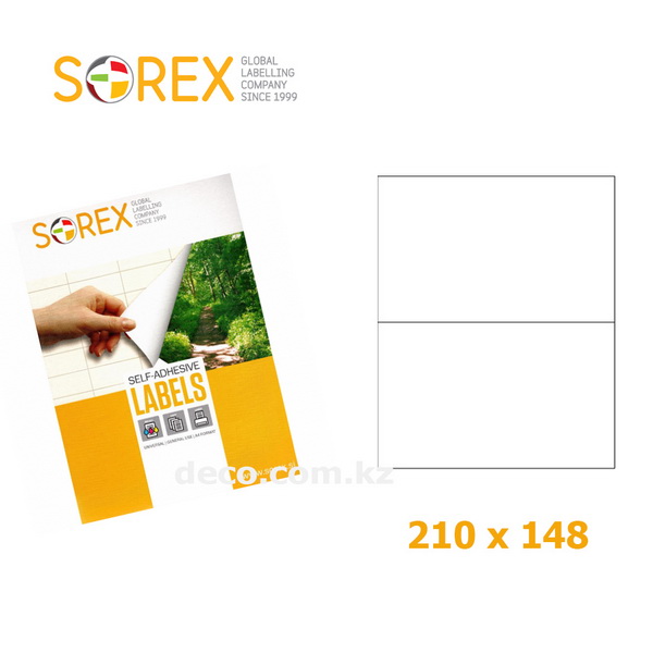 Этикетки Sorex, 210х148 мм, 2 шт