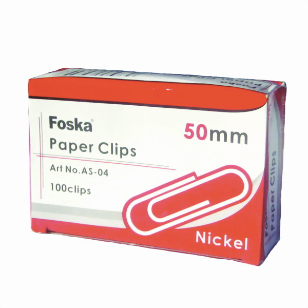 Скрепки канцелярские Foska, 50 мм