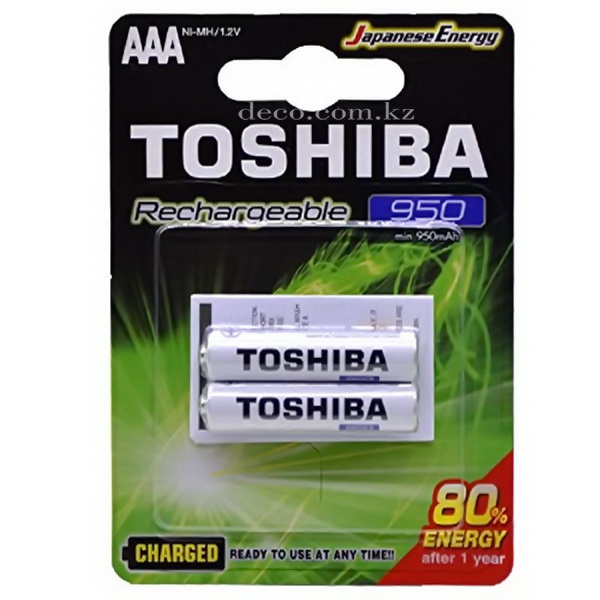 Аккумулятор TOSHIBA 950mAh, ААА, 2шт