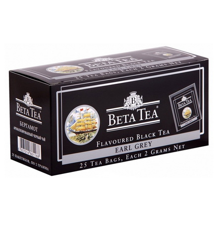 Чай 'Beta Tea Earl Grey', 25 пакетиков