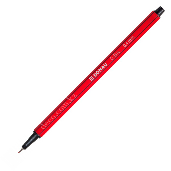 Ручка капиллярная Donau, 0,4мм, красная